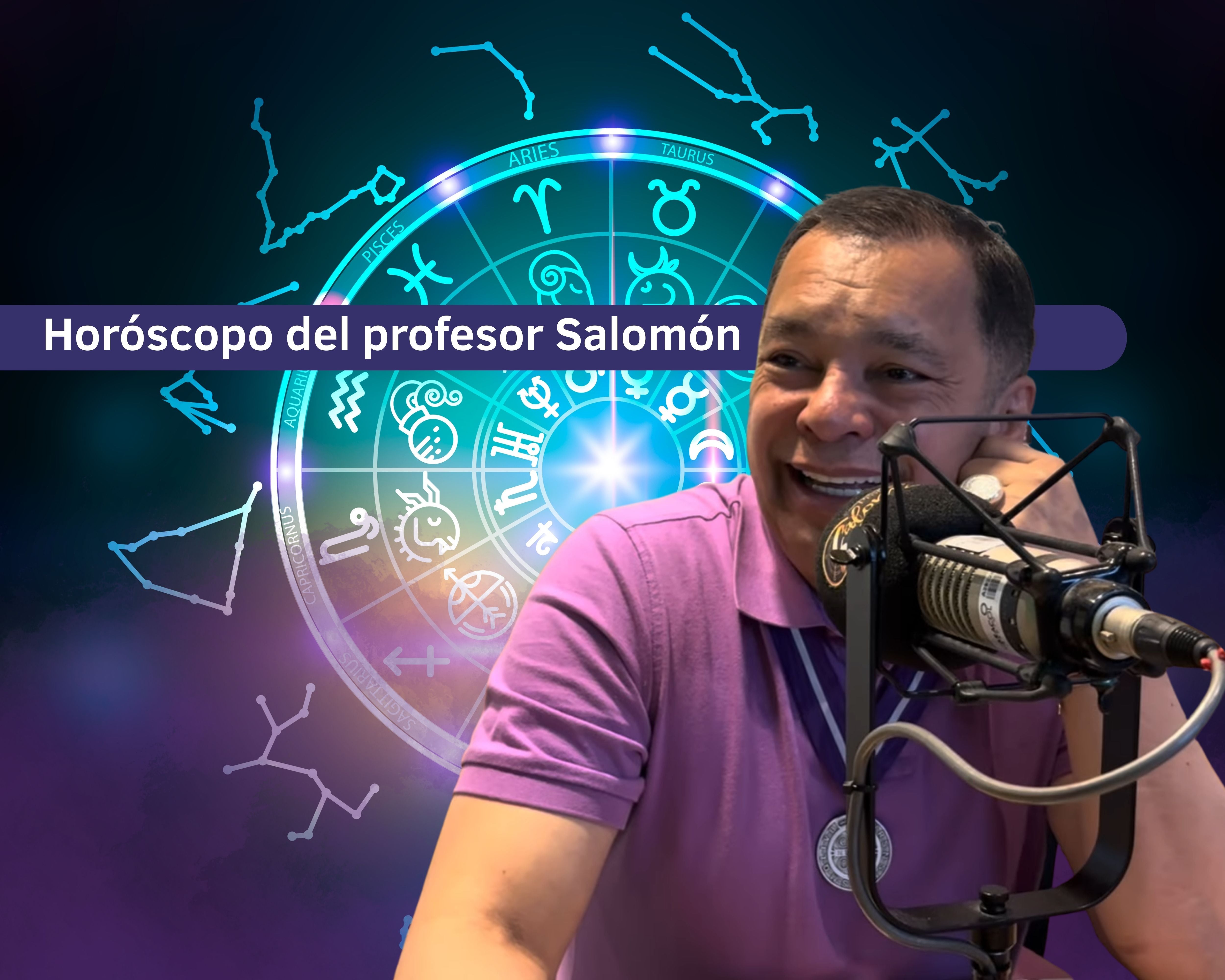 Él es el profesor Salomón, experto en la lectura del Horóscopo y el Tarot (Crédito: Profesor Salomón - Youtube) // De fondo: Imagen ilustrativa del horóscopo (crédito: Getty Images).