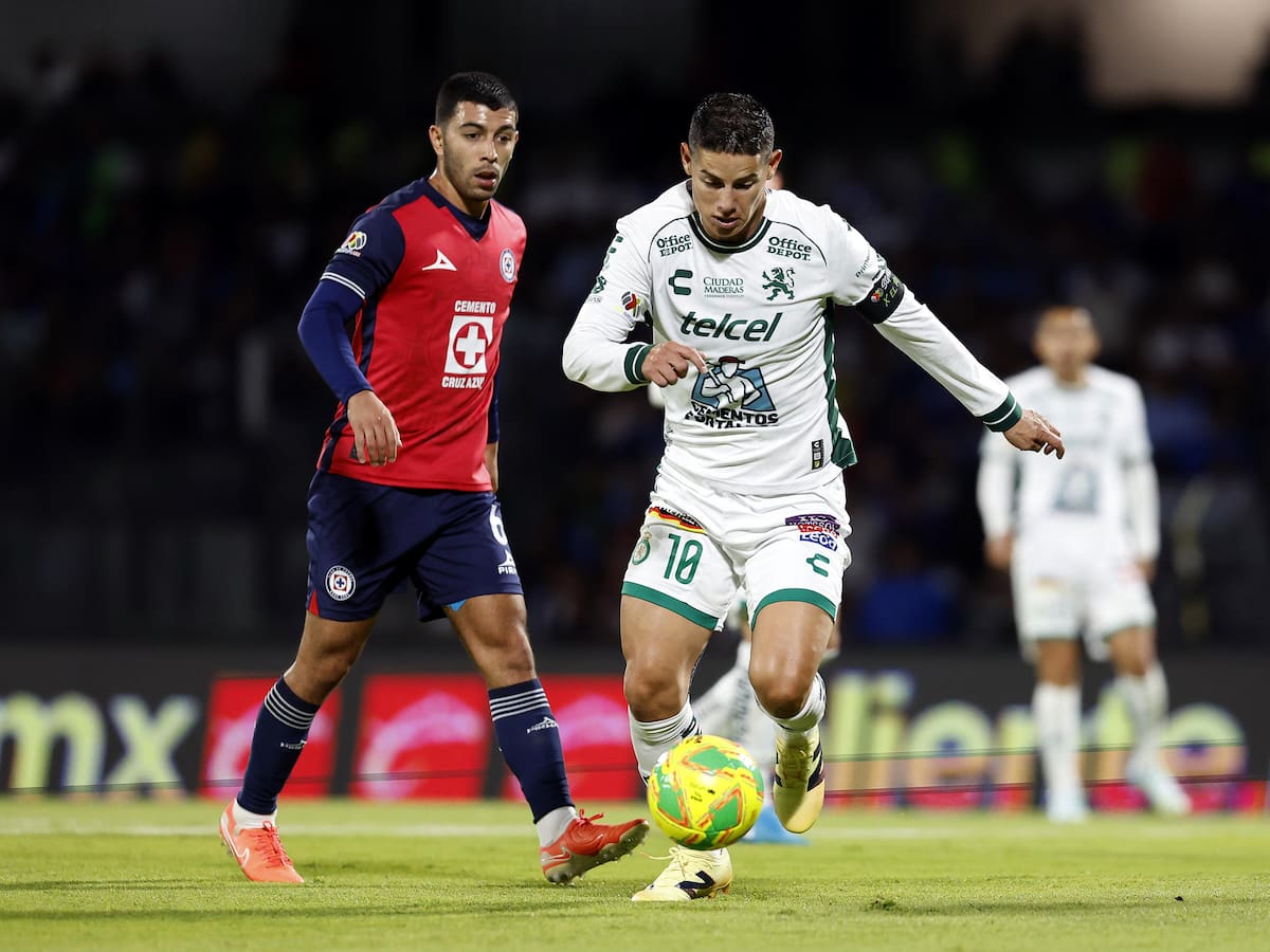 León, de James Rodríguez, pierde con Cruz Azul y aplaza su clasificación a la fase final de la Liga