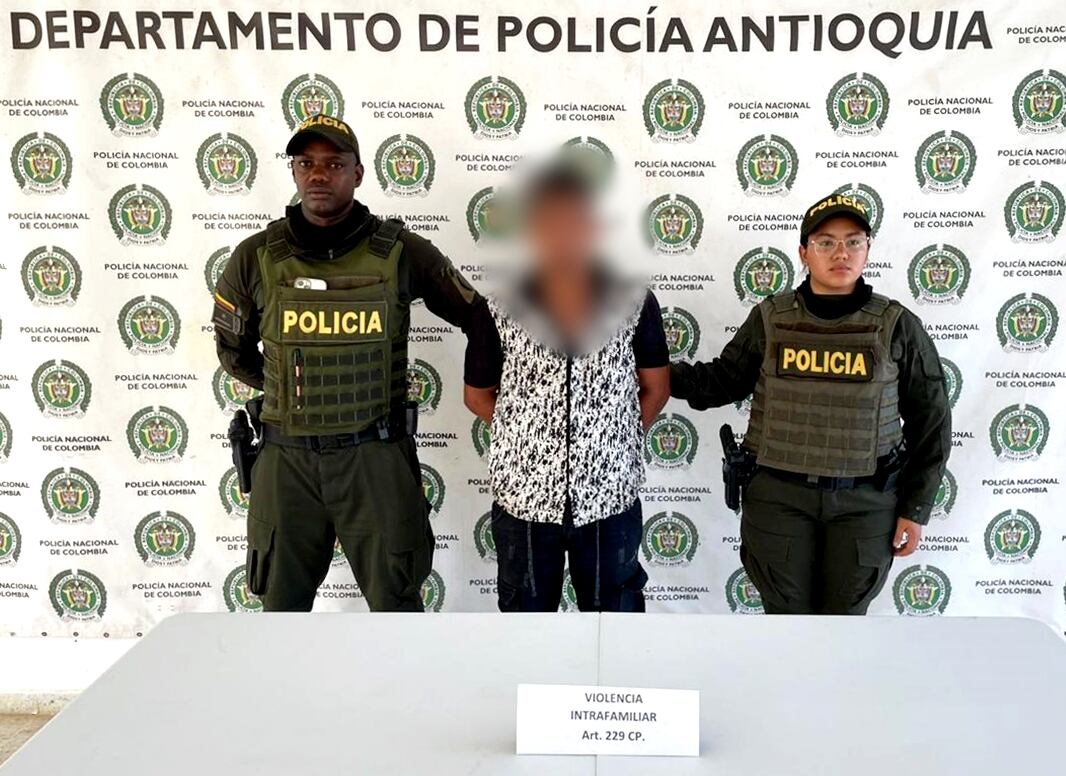 Capturado por violencia intrafamiliar en Caucasia- foto Policía Antioquia