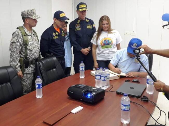 Autoridades de Cartagena visitaron estación de guardacostas de Coveñas