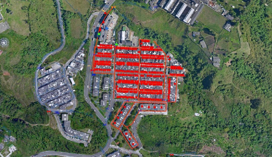 Zona de suspensión del servicio en el barrio Estambul