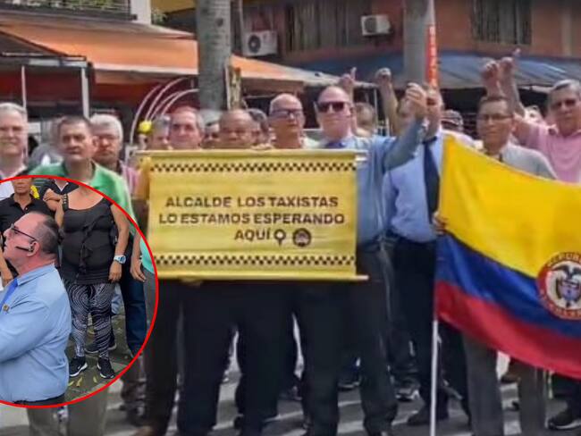 Taxistas en Cali, piden de rodillas control al transporte ilegal