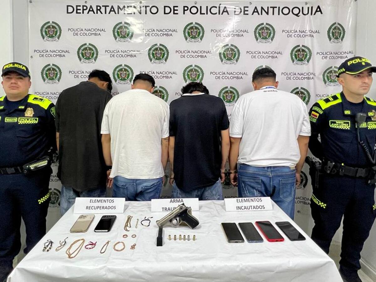 Cayó banda que viajaba desde Medellín a El Peñol a robar turistas
