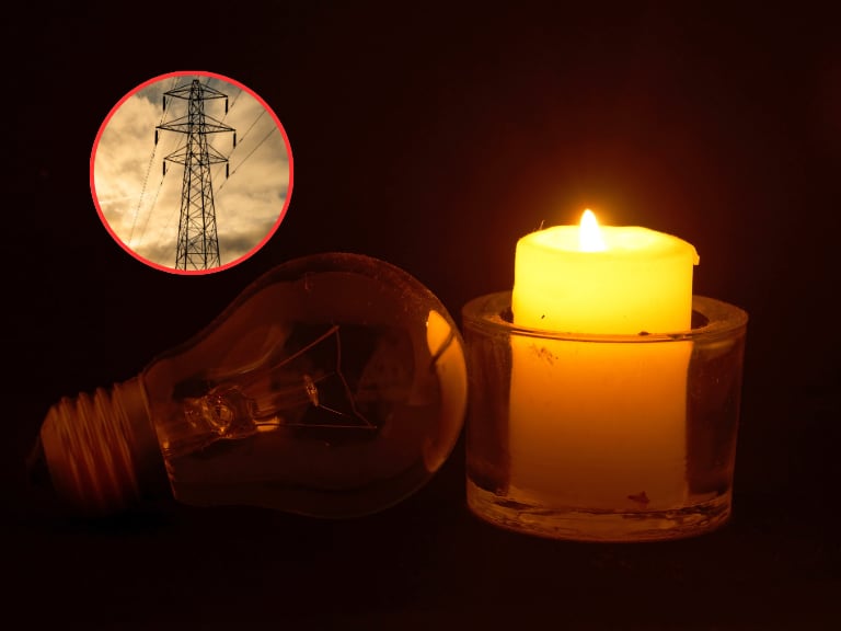 Bombillo y vela por cortes en el servicio de energía (Fotos vía Getty Images)