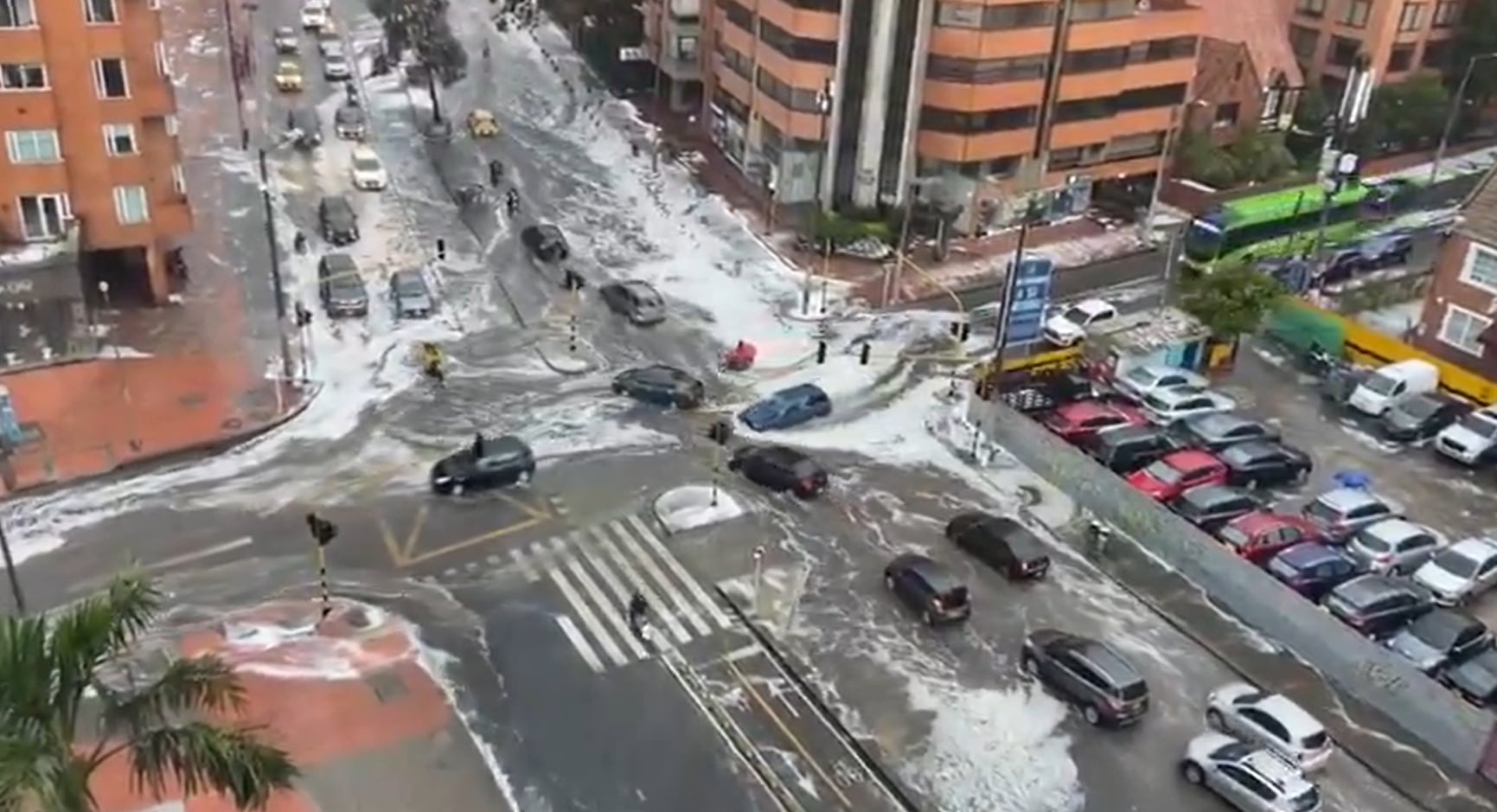 Fuerte Granizada en Bogotá