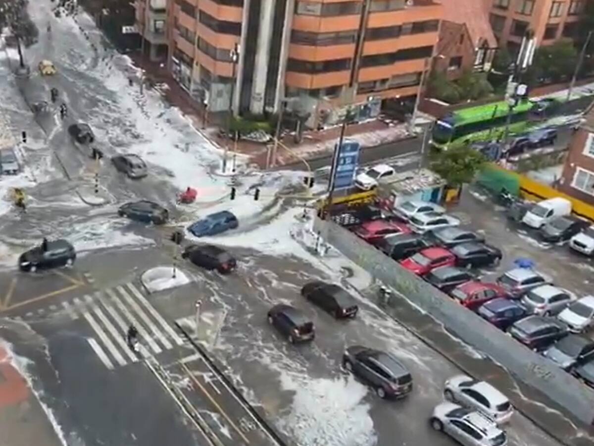 Video: Así fue la fuerte granizada que se presentó en Bogotá