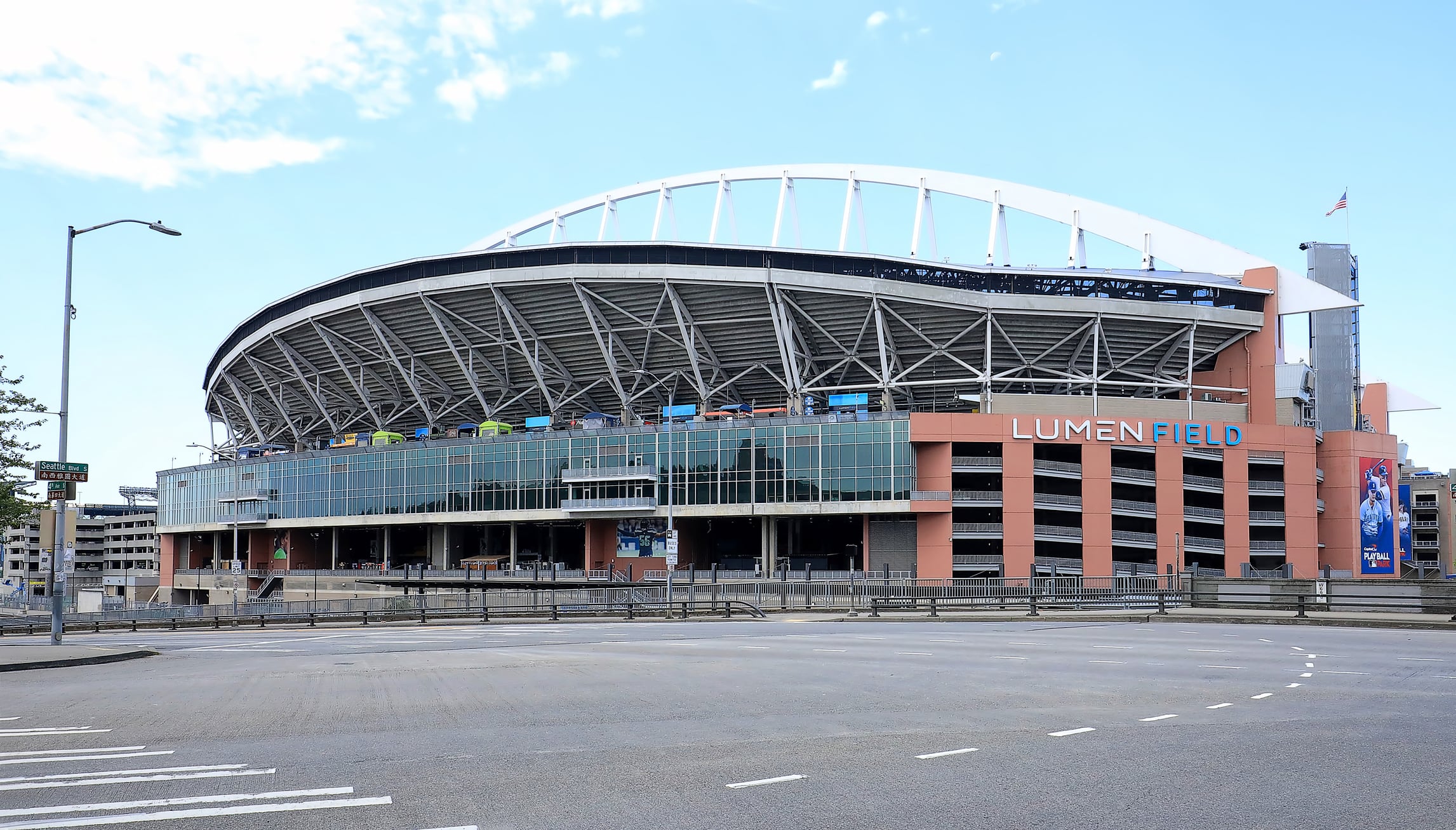 Seattle, Washington, USA - July 9, 2023:  Lumen Stadium home of the Seattle Seahawks of the National Football League (NFL).