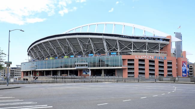 Seattle, Washington, USA - July 9, 2023: Lumen Stadium home of the Seattle Seahawks of the National Football League (NFL).