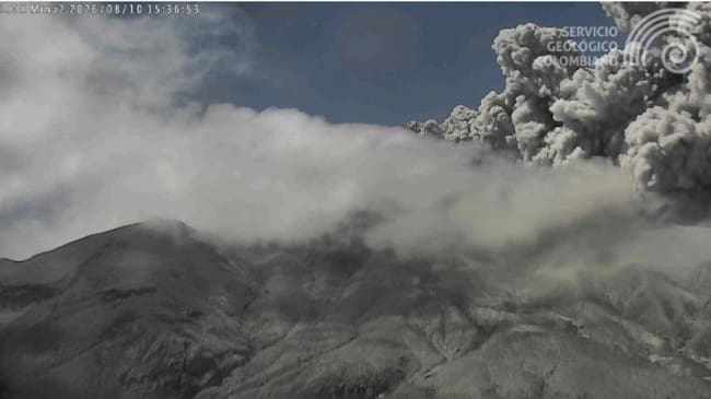 Volcán Puracé del Cauca. Crédito: Servicio Geológico Colombiano.
