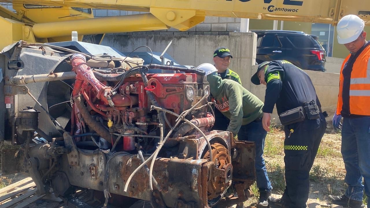 Incautan 80 autopartes usadas avaluadas en más de $3.200 millones en Ariguaní. Foto: POLFA