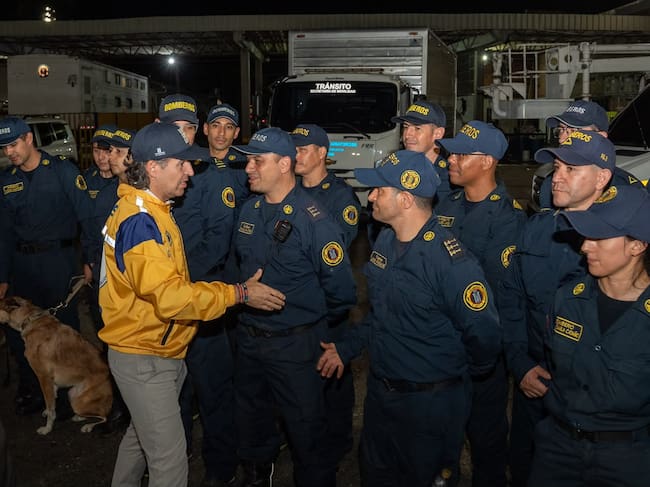 Medellín envió equipo especializado para labores de rescate y búsqueda en Quibdó, Chocó. Foto: Cortesía Alcaldía de Medellín