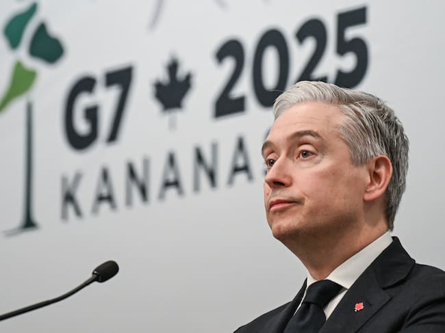BANFF, CANADA - MAY 22: Canada's Finance Minister Francois-Philippe Champagne addresses. Imagen tomada de Getty Imagenes (Crédito: NurPhoto / Colaborador)