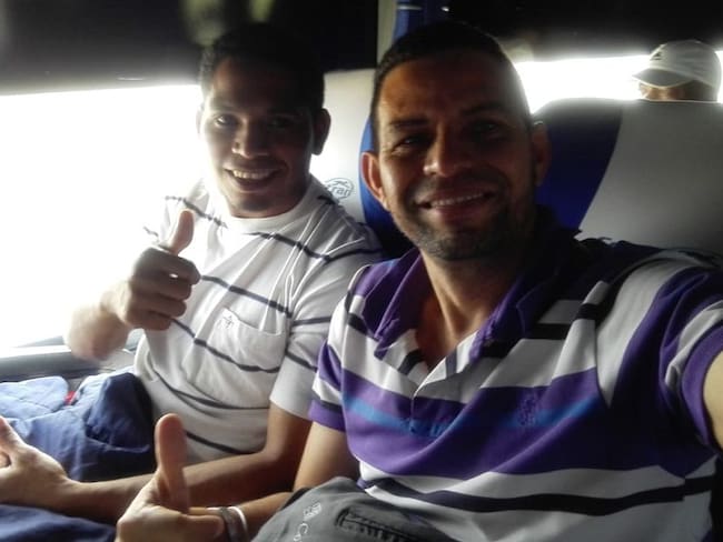 Enoc Montemiranda y su compañero Darwin Quiroz cuando regresaban a Barranquilla.