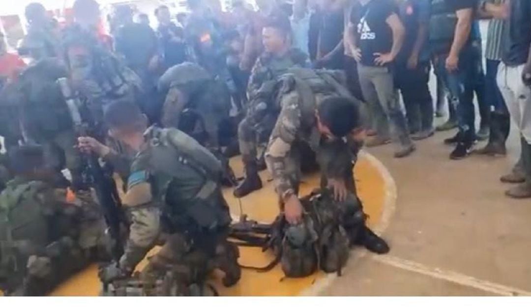 Soldados retenidos en el municipio de Leiva en Nariño