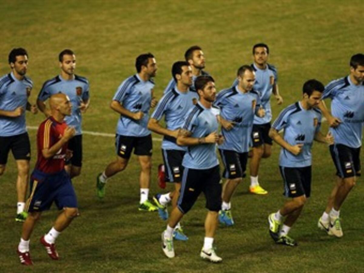 España entrenó en el estadio de Vasco Da Gama