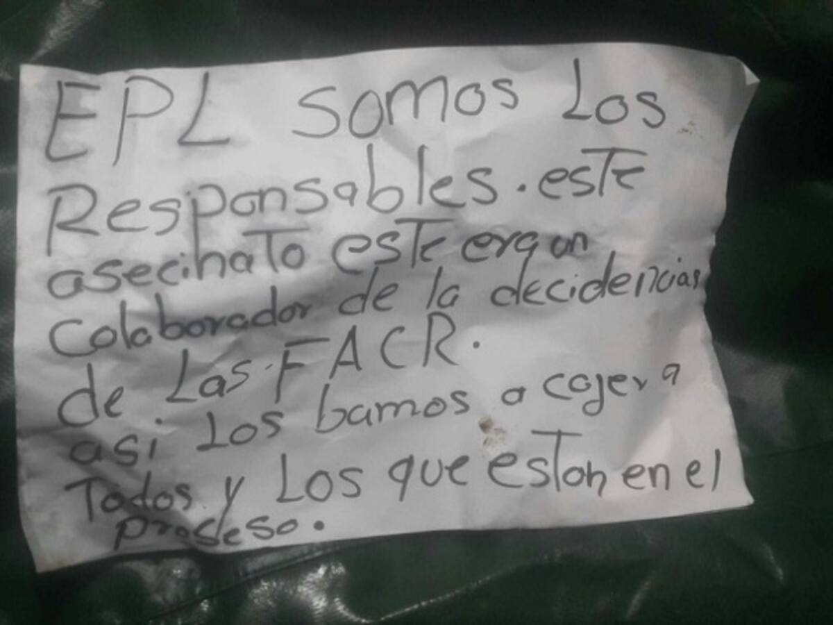 Torturado y asesinado fue encontrado exintegrante de las Farc