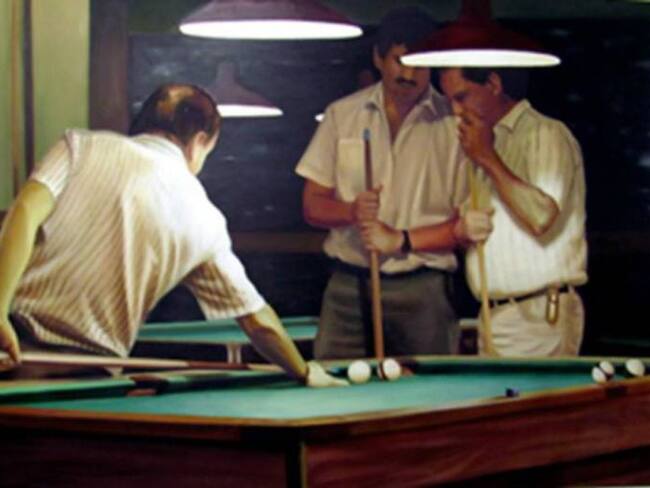 Obra sin título que será subastada. Óleo sobre lienzo de Belarmino Miranda Montoya.