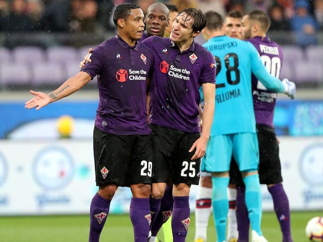 Muriel fue titular en el empate de Fiorentina con Bologna