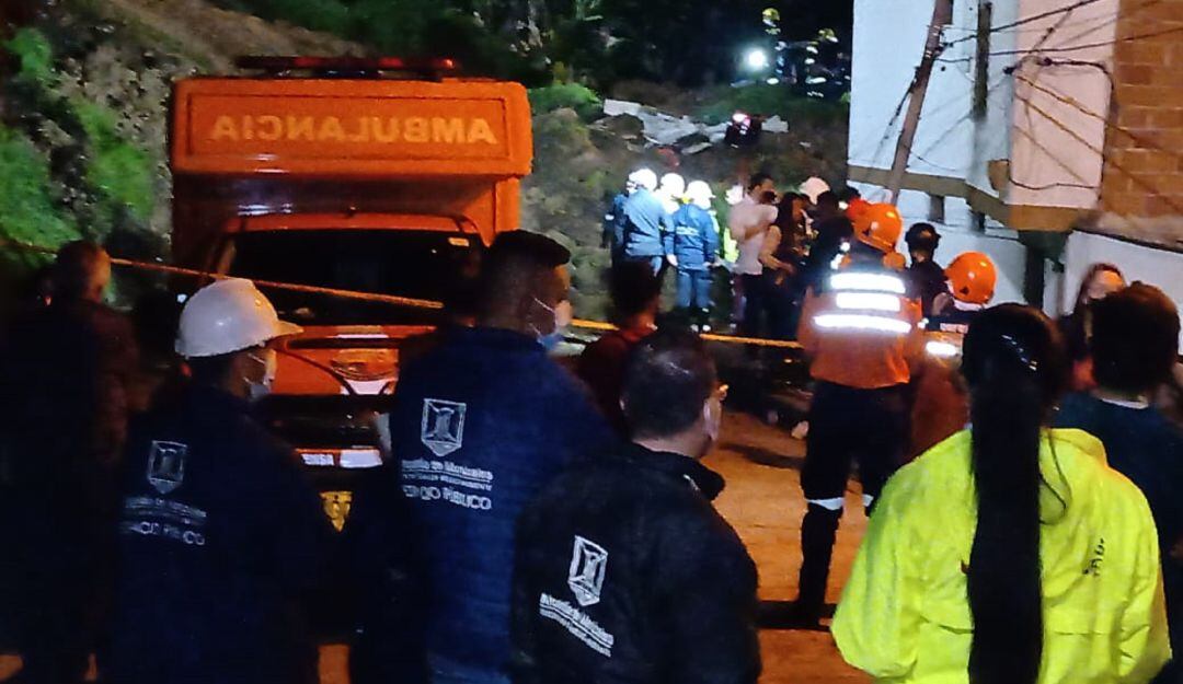 Emergencia por deslizamiento en Manizales