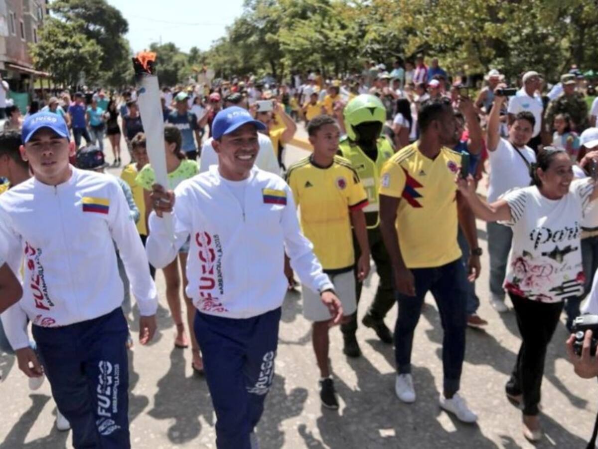 Bacca lleva la llama Centroamericana y del Caribe a Puerto Colombia