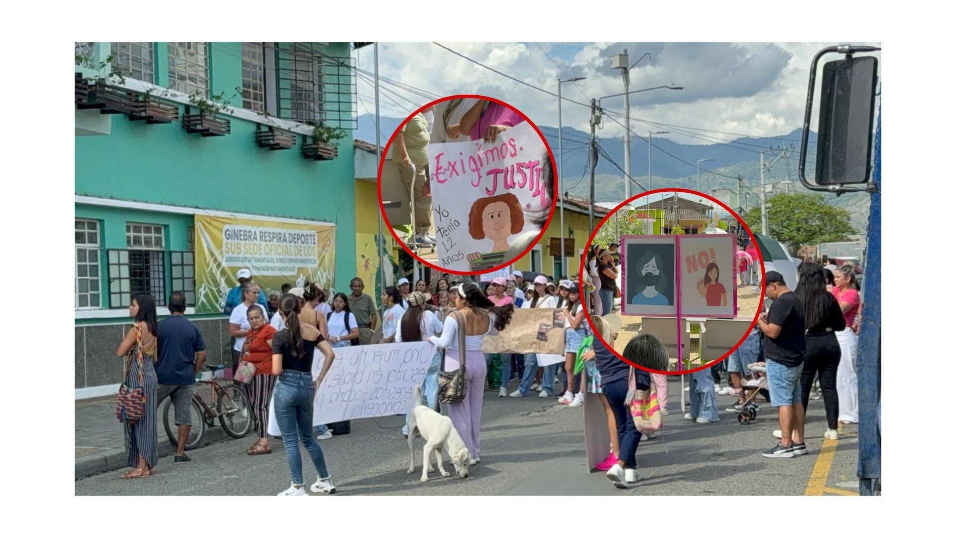 Protestas de la comunidad de Ginebra / Foto: suministrada por la comunidad