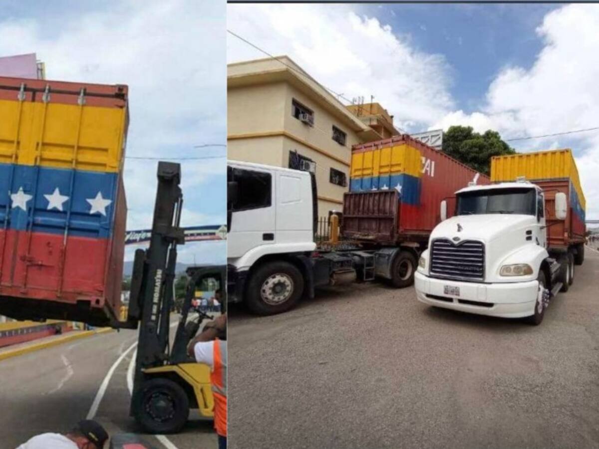 Retiran contendedores de los pasos fronterizos entre Colombia y Venezuela