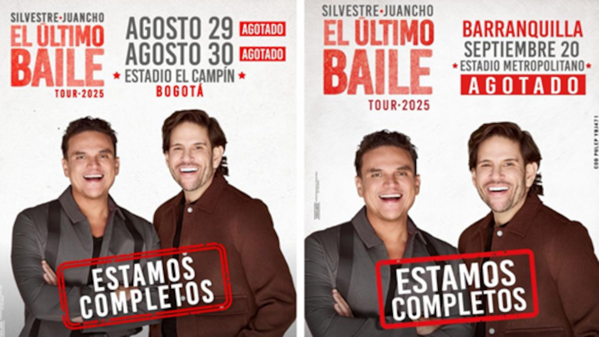 Silvestre y Juancho agotan los tres estadios más grandes de Colombia con “El Último Baile Tour”