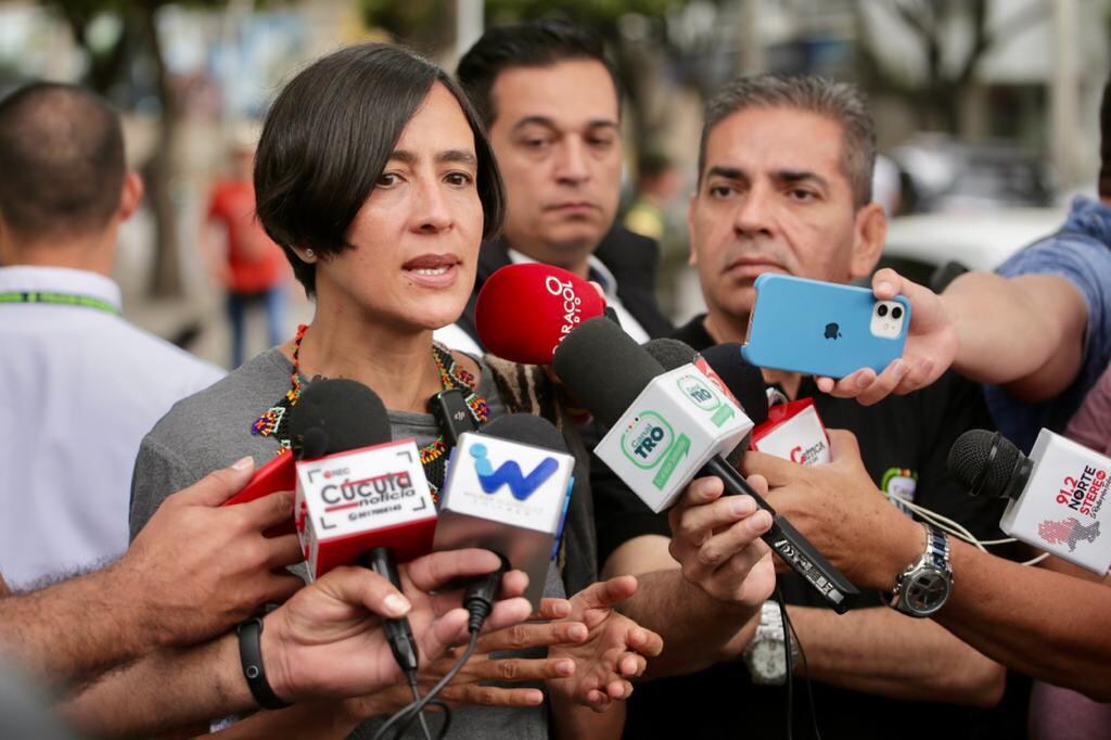 María Susana Muhamad González ministra de ambiente en Cúcuta. Foto Minambiente