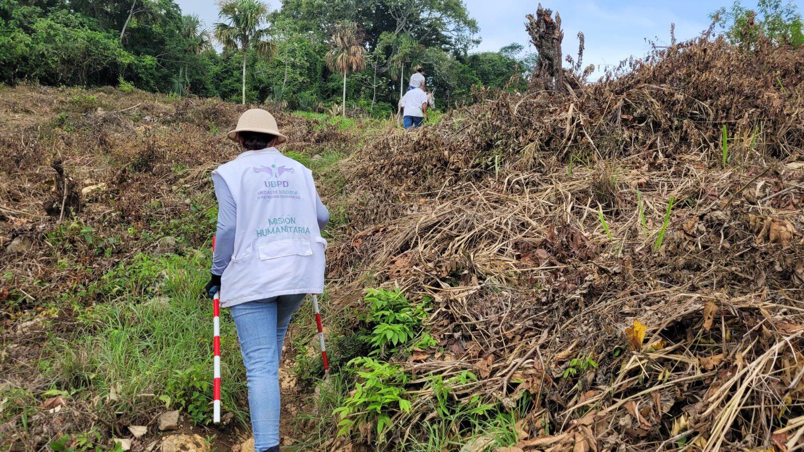 La Unidad de Búsqueda ha tomado referencia geográfica de sitios de interés forense para la posible recuperación de cuerpos. Foto cortesía UBPD