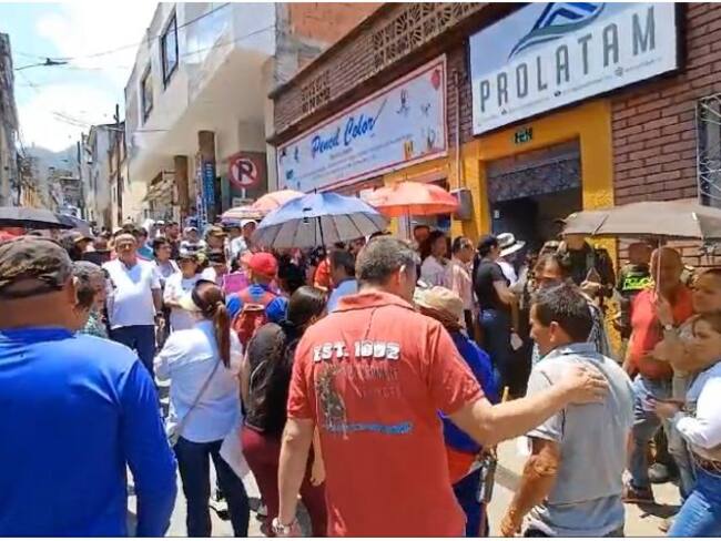 Protestas en Cáqueza por problemas con el suministro de agua.