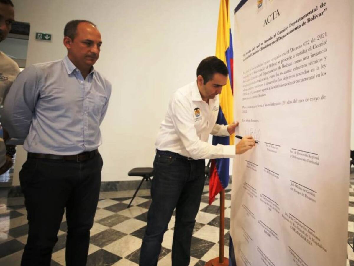 Gobernador Blel instala Comité de Gestión del Cambio Climático de Bolívar