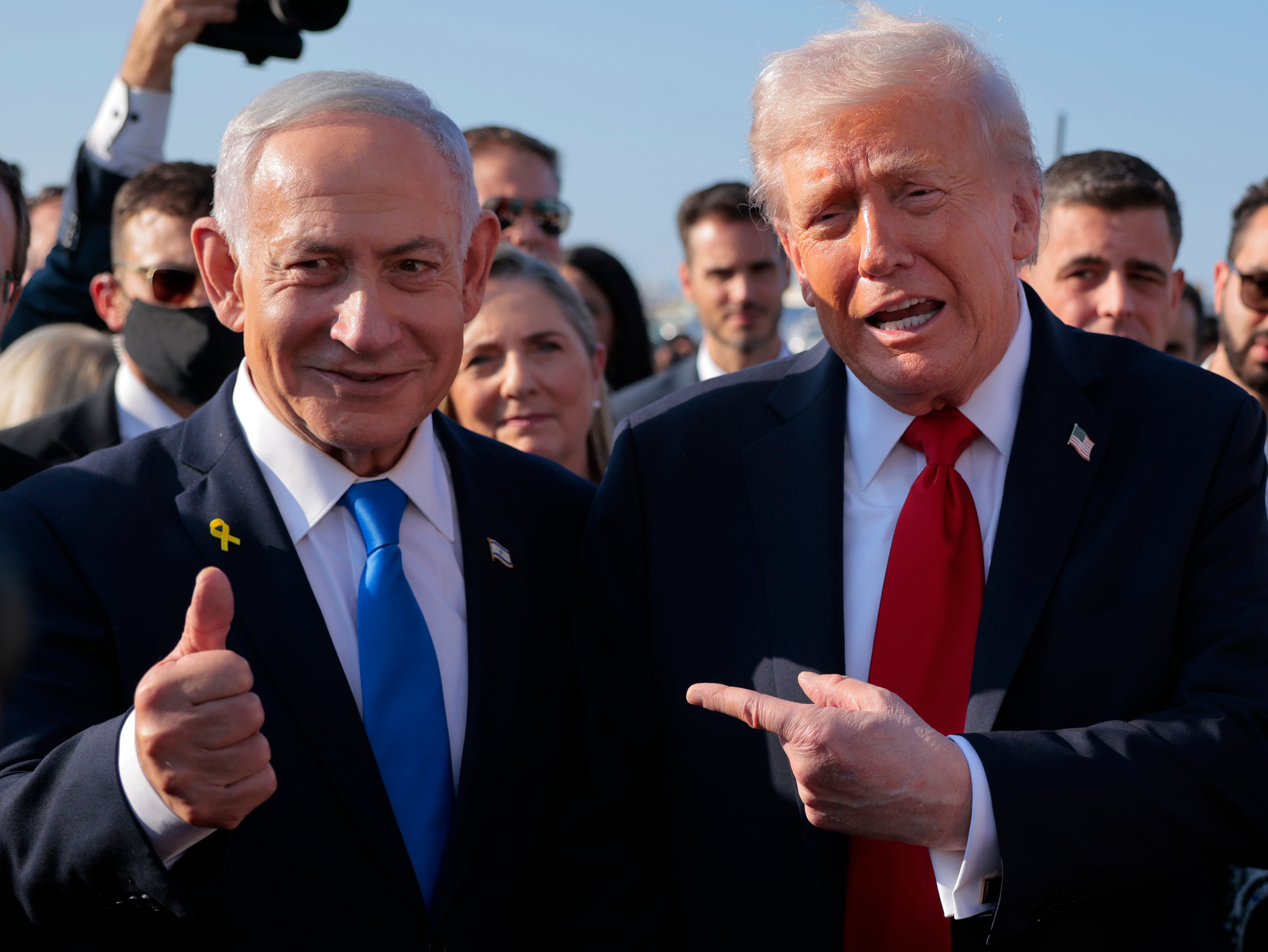 Primer ministro Benjamin Netanyahu y Presidente Donald Trump . Foto:Chip Somodevilla/Getty Images
