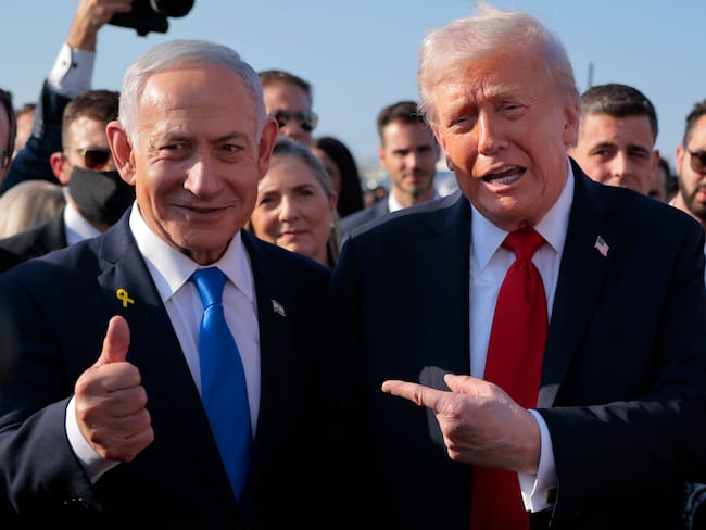 Primer ministro Benjamin Netanyahu y Presidente Donald Trump . Foto:Chip Somodevilla/Getty Images