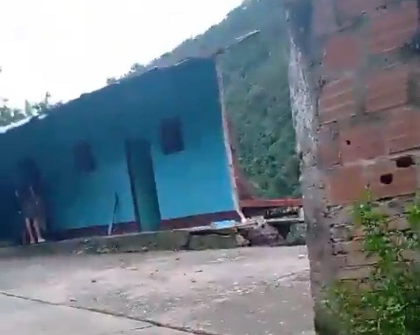 Viviendas afectadas por lluvias en Arboledas, Norte de Santander. Foto: Cortesía comunidad.