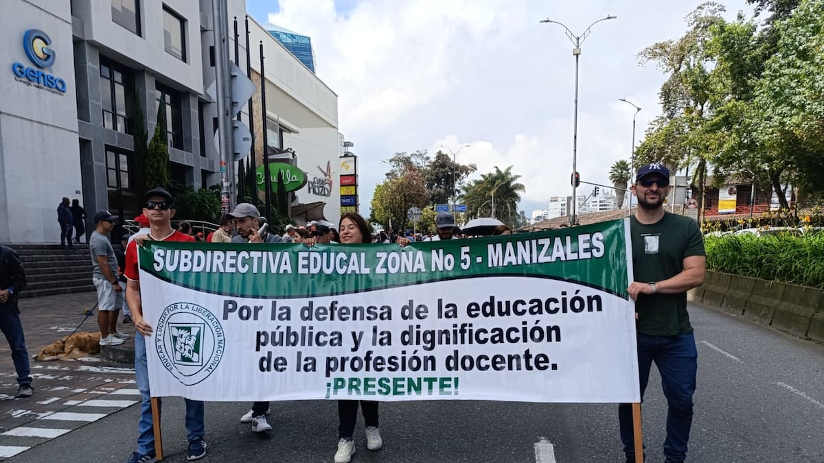 Más de 3.400 docentes de Manizales y Caldas participarán del paro nacional y departamental