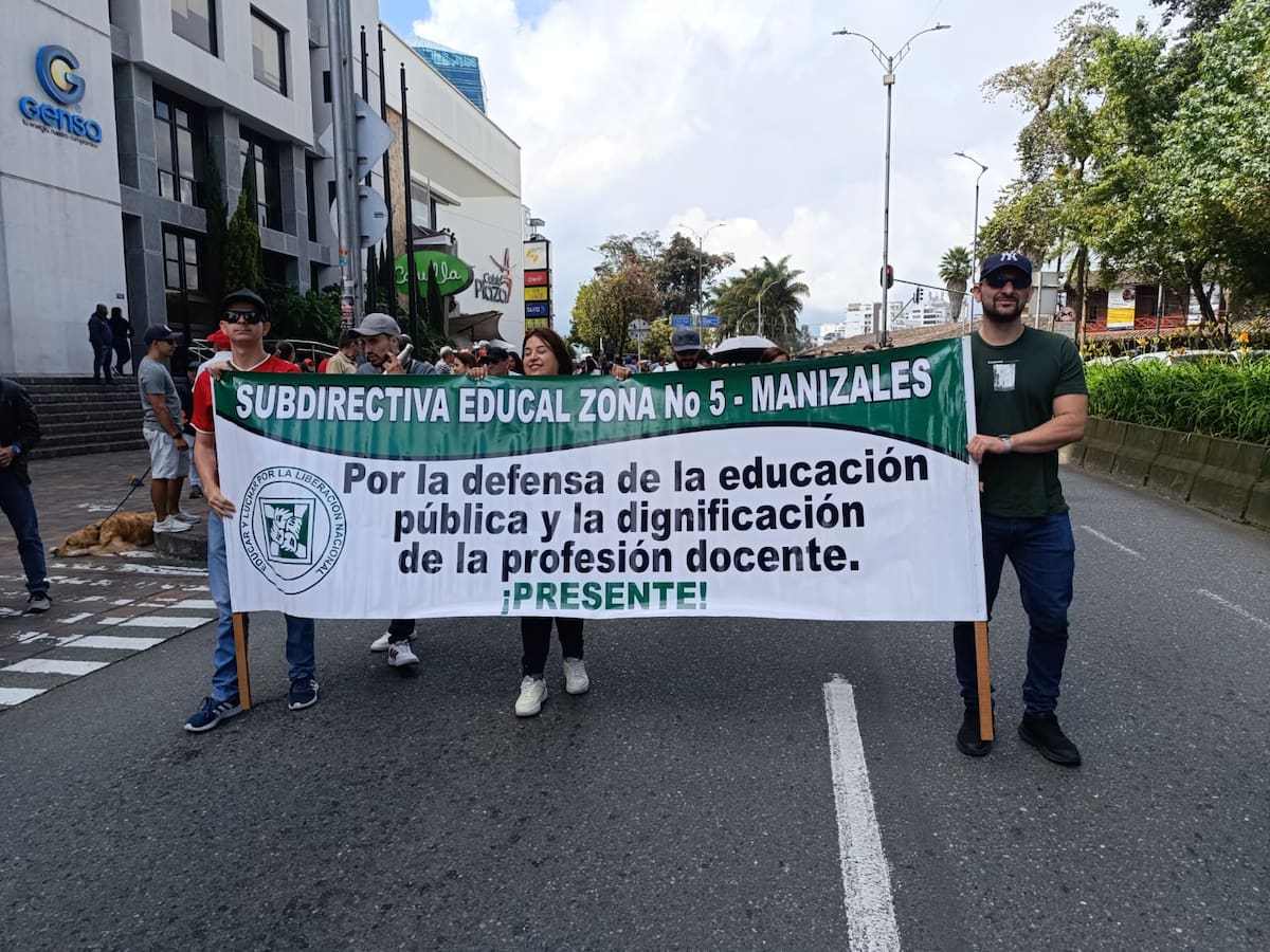 Más de 3.400 docentes de Manizales y Caldas participarán del paro nacional y departamental