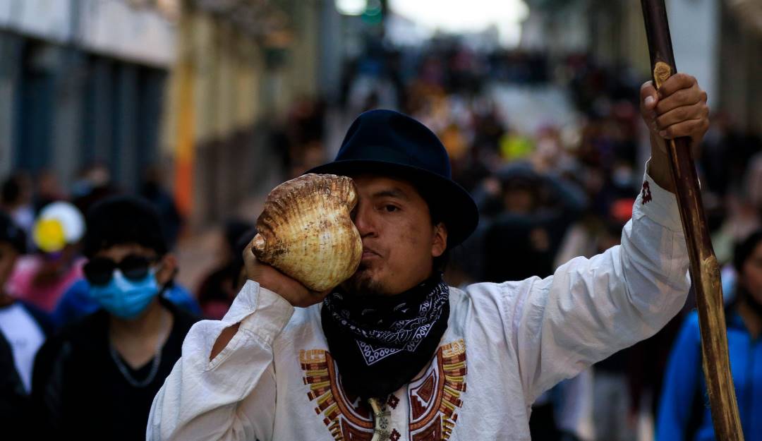 Manifestaciones de los indígenas en Ecuador. Foto: Getty