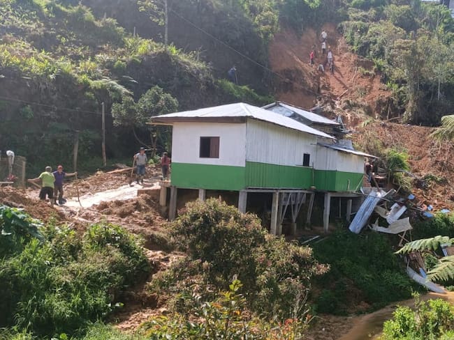 Más de 60 viviendas resultaron averiadas por los derrumbes en Ituango, Antioquia. Foto: Alcaldía de Ituango.