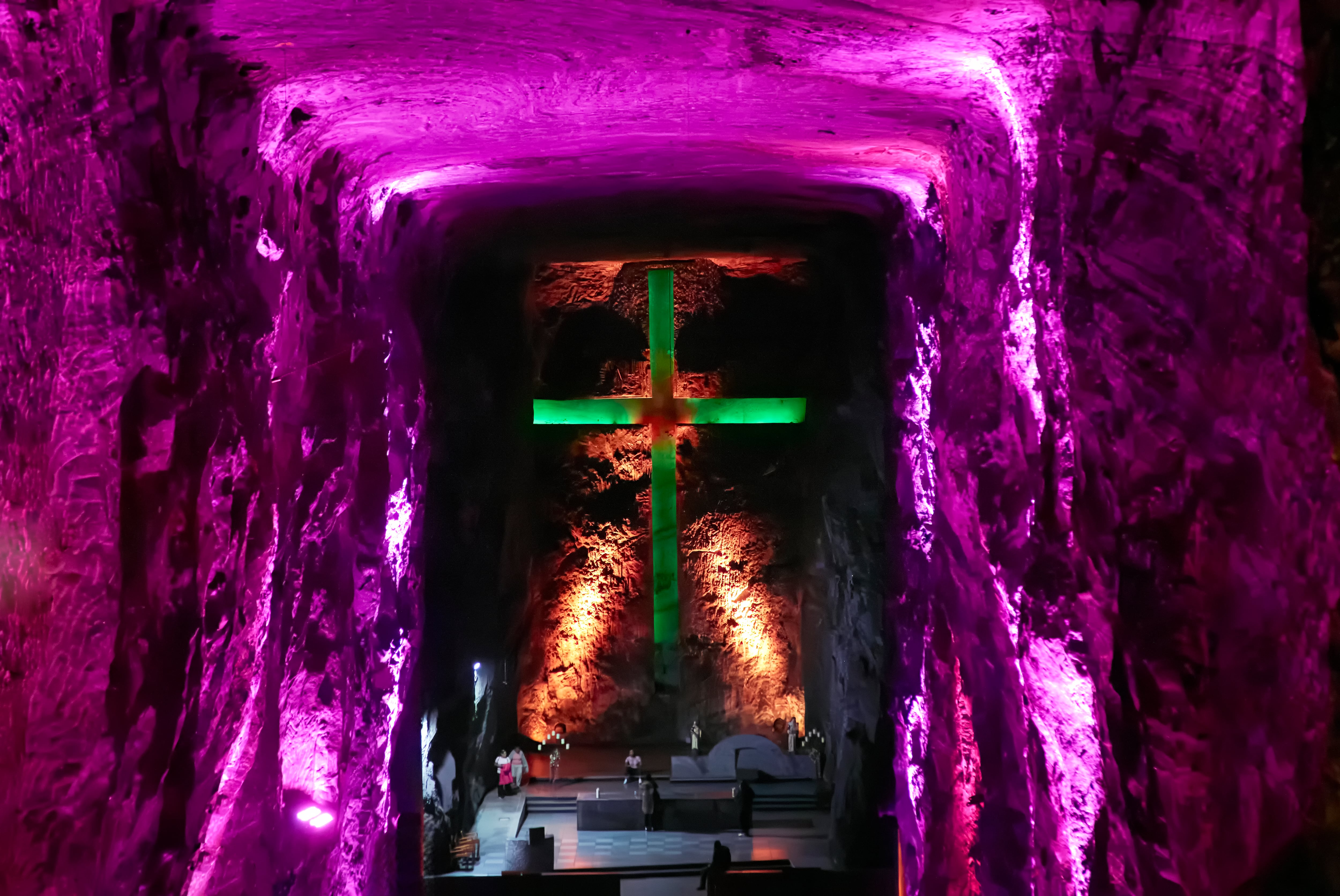 Catedral de Sal de Zipaquirá, en Cundinamarca, Colombia. Imagen vía Getty Images