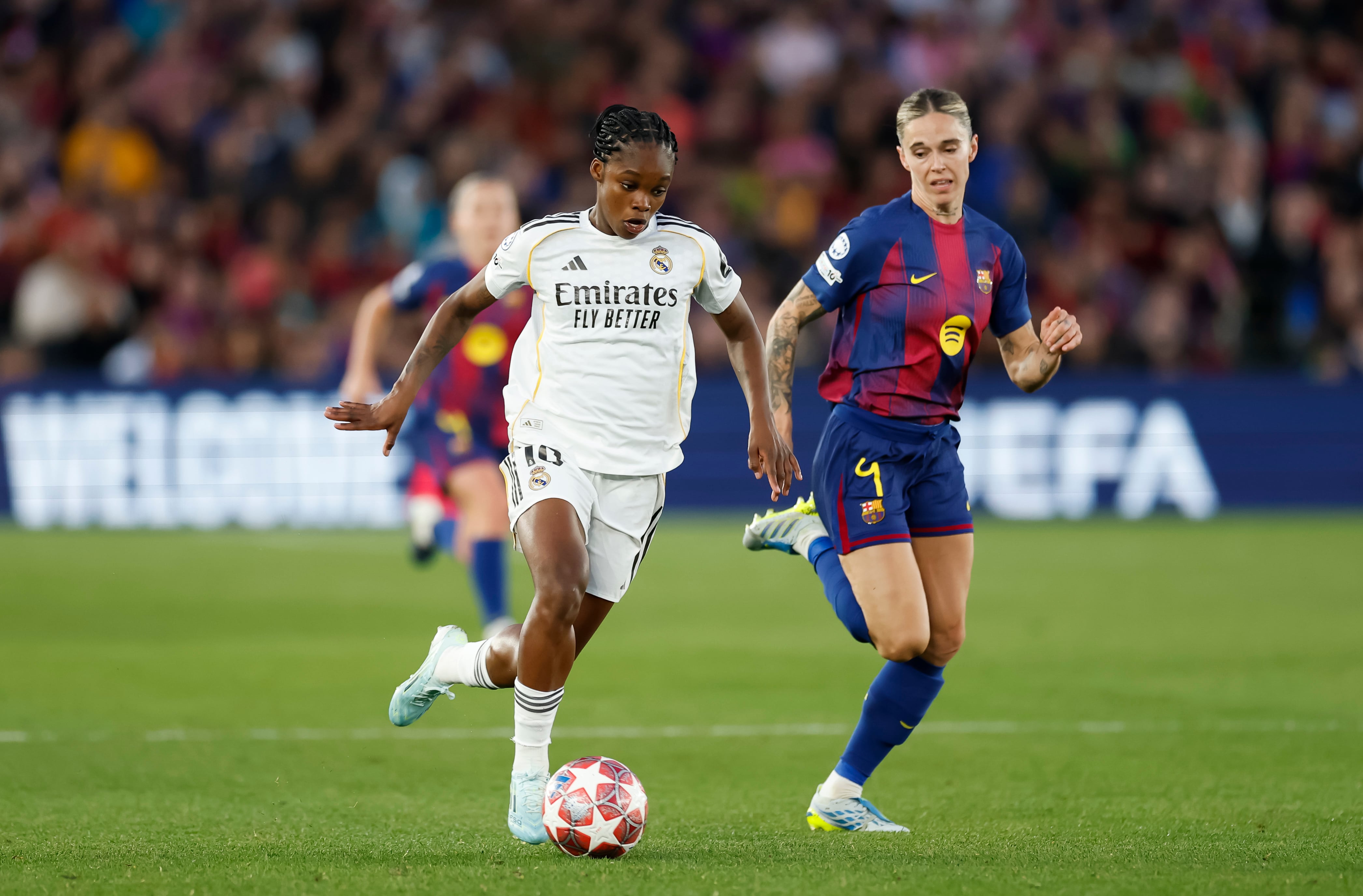 El Real Madrid de Linda Caicedo fue humillado nuevamente por Barcelona en la Champions femenina. (Photo by Jesus Troyano/Real Madrid via Getty Images)