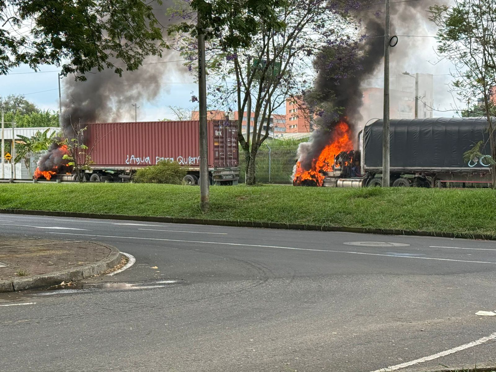 Este jueves se registraron fuertes disturbios en el sur de Cali