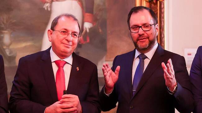 Viceministro de Relaciones Exteriores de Colombia, Jorge Rojas Rodríguez, y Canciller de Venezuela, Yvan Gil.