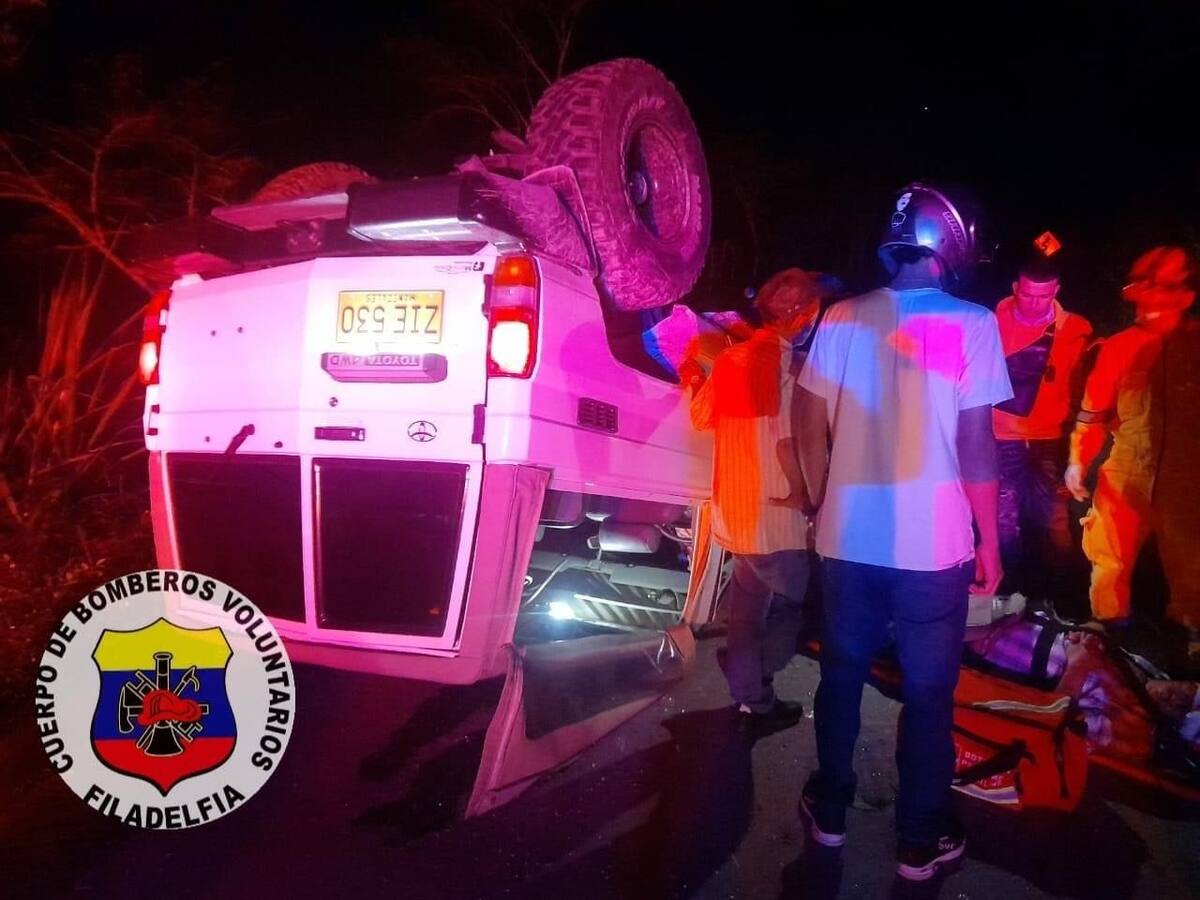 Aparatoso accidente que se registró en vías de Filadelfia, Caldas, dejó un herido
