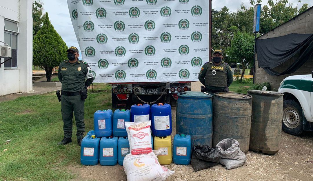 El decomiso se desarrolló durante un puesto de control en la vía entre Río Viejo y el municipio de Norosí