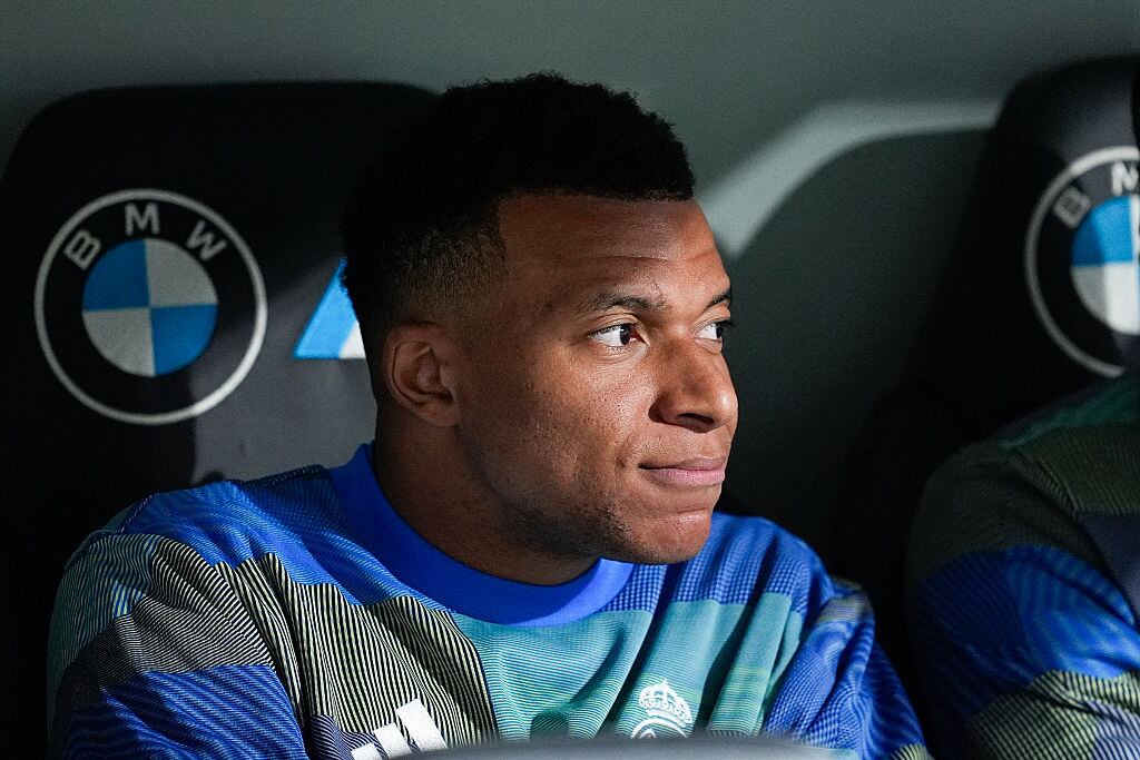 MADRID, SPAIN - MAY 14: Kylian Mbappe of Real Madrid CF looks on during the Spanish League, LaLiga EA Sports, football match played between Real Madrid and Real Oviedo at Bernabeu stadium on May 14, 2026, in Madrid, Spain. (Photo By Oscar J. Barroso/Europa Press via Getty Images)