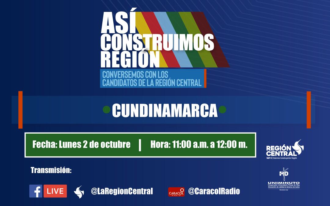 Gobernación de Cundinamarca: candidatos debatirán las problemáticas de la Región Central