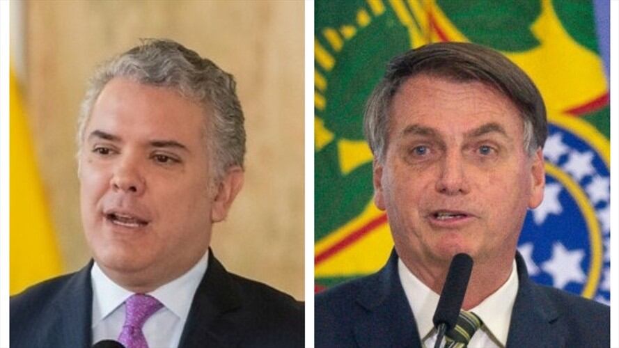 Iván Duque y Jair Bolsonaro. Foto: Colprensa / Getty Images