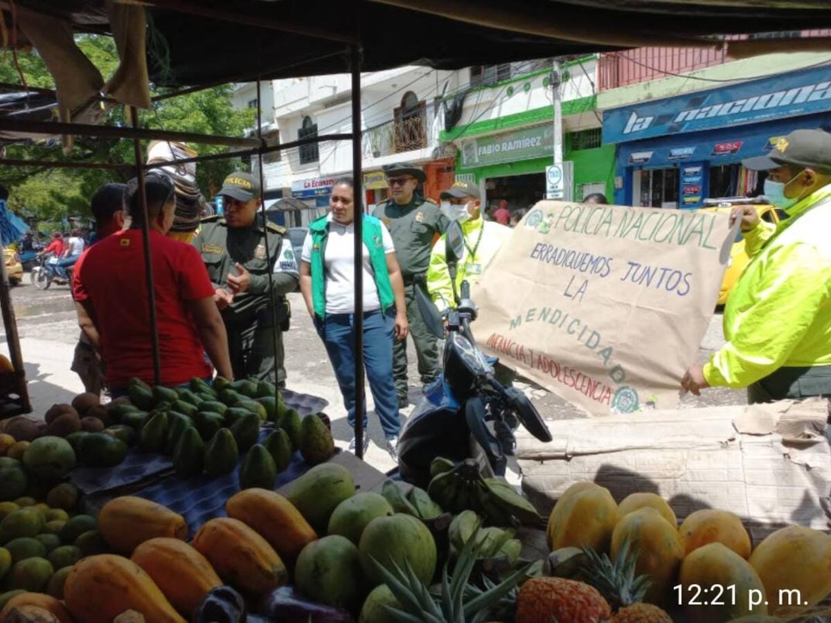 Policía de Bolívar adelanta campaña para erradicar mendicidad infantil
