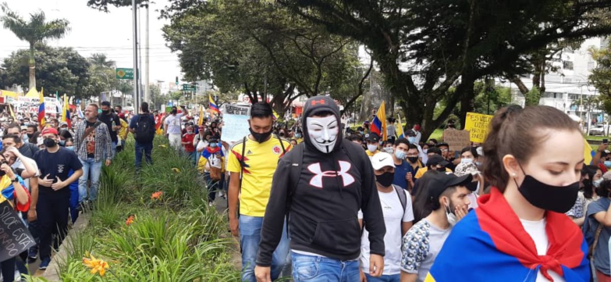 Las máscaras  otro referente en la movilización en Armenia