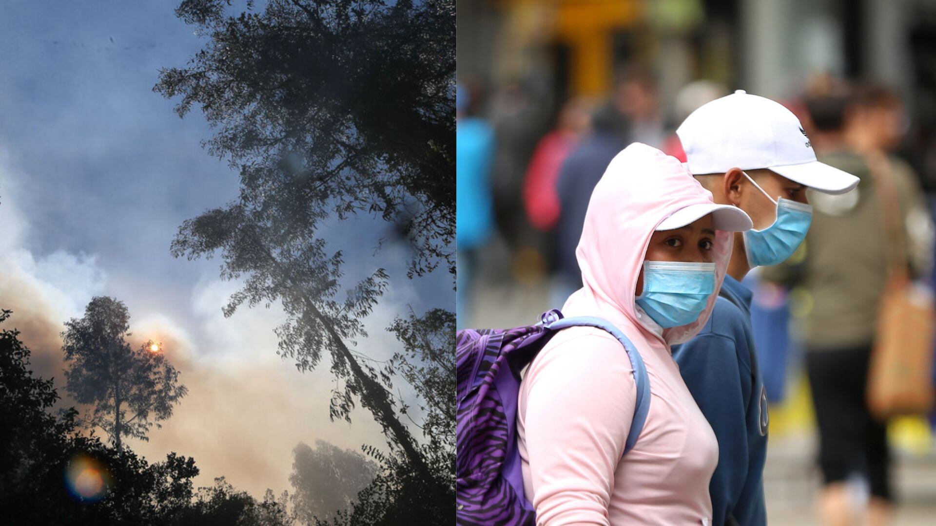 Uso de tapabocas, una de las recomendaciones para prevenir enfermedades respiratorias durante incendios forestales. Foto: Getty Images.